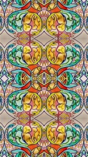 Transformation of Peacock dance pattern tile