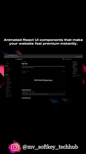 Animated react ui components 💥🔥🤯.....#mvsoftkeytechub #viral
