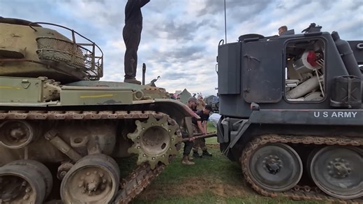 The challenges of transporting an M60 tank to a military show