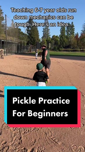 Youth Baseball Drill: Fun Run Down Mechanics for 6-7 Year Olds
