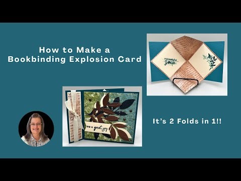 How to Make a Bookbinding Explosion Card - It's Two Folds in One!!