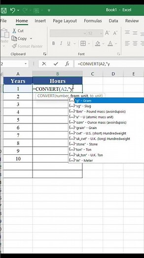 Excel Tips: Convert Year Number to Hours in Excel