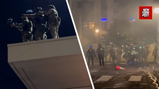 Tear gas and rubber bullets fly during chaotic Portland anti-ICE protests