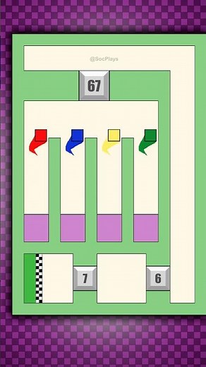 Red vs Blue vs Green vs Yellow - Square Race 🟥🟦🟩🟨