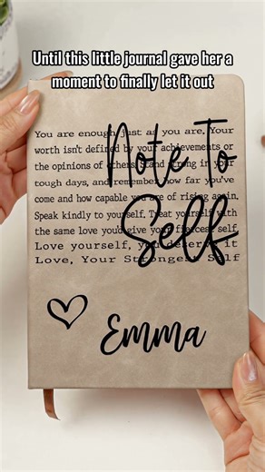 Affirmations Notebook Self | Love Journal Silly Mental Health Gifts For Her | Leather Journal