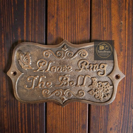 Solid Brass Please Ring the Bell Sign - Etsy