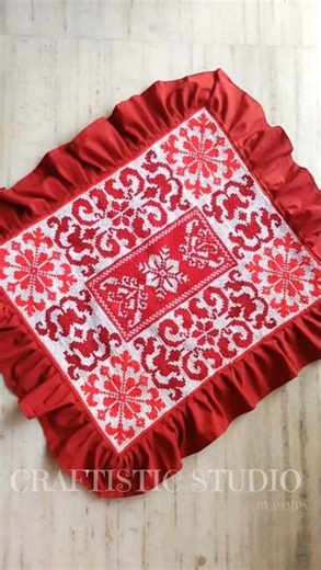 Cross stitch design pattern /পূজোর আসন ডিজাইন 🧶 🧶 #ason #woolencraft #threads #diy #crossstitch