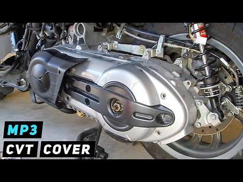 Piaggio MP3 - CVT / Transmission Cover Installation | Mitch's Scooter Stuff
