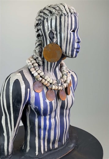 Pieces are up for bid! Visit the Woodrow Nash Studio’s website to bid on Karniki #blackart #africannouveau #woodrownashstudios #art #sculpture #artist #auction #artcollector #blackartist #dopeblackartist #dopeblackart #scuplting #artgallery #blackhistory #blackexcellence #blackpower #diaspora #africanartists