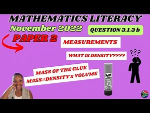 Grade 12 Mathematical literacy paper 2 November 2022 | Question 3.1.3 b | DENSITY
