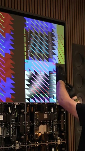 A new way to experience home theater is taking shape at ListenUp Denver. 👀 #BARCO #VideoWall