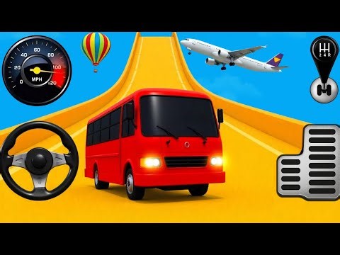 Bus Mega Ramp Stunts Racing Simulator – Impossible GT Bus Racing 3D – Android Gameplay