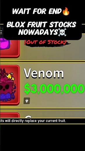 Blox fruits stocks Nowadays☠️ #bloxfurits #roblox