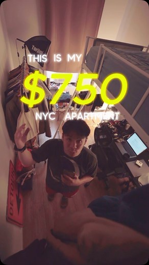 would you pay $750 for this shoebox in NYC? 📦 #nyc #nyclife #nycapartments | Gary Phan