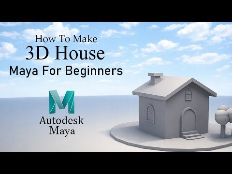 3D House Model in Autodesk Maya Tutorial for Beginners