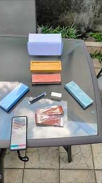 8-Piece Knife Sharpening Stone Kit Double-Sided with Non-Slip Base 400/1000 + 3000/8000 #shopee