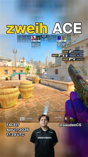 zweih - ACE | FACEIT CS2 Highlight | Apr 17, 2026 17:29 UTC | Dust2