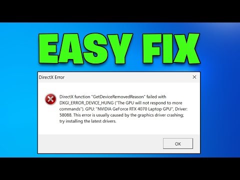 🖥️ How To Fix DirectX Function GetDeviceRemovedReason Failed With DXGI Error – Step-by-Step ✅