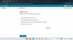 Which of the following describes a compound event?A. getting ... | Filo