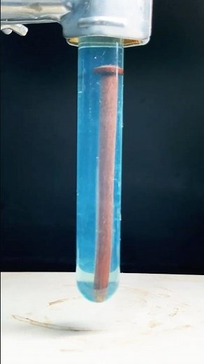 Making copper metal from scratch to coat a nail in a weird way.