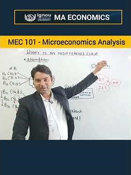 MEC 101 Microeconomics Analysis | MA Economics IGNOU MAEC First semester | Kuldeep Singh