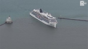 119K views · 1.1K reactions | Timelapse video! The largest passenger cruise ship on the Great Lakes made its first stop Friday in Milwaukee. The Viking Octantis is 665 feet long with room for 378 guests and 250 crew members. Watch is slide under the Hoan! | WISN 12 NEWS | Facebook