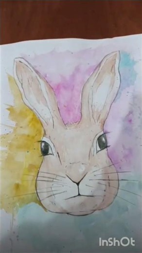 draw a 🐰 rabbit with#watercolor