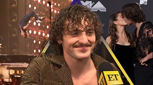 Benson Boone reacts to receiving his first GRAMMY nomination at the 2024 MTV EMAs in Manchester, England. | Entertainment Tonight