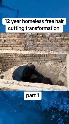 12 year homeless free hair cutting transformation #shave #haircut #barber @ASMR