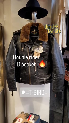 Magnifique D pocket Double rider jacket de chez @doublehelixworks ,réalisé au japon dans un cuir full analine horsehide et une finition tea core! Et c'est disponible chez @t_bird_paris #doublehelix #madeinjapan #horsehideleather #motorcycles #menstyle | =T-Bird=