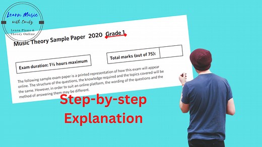 ABRSM Grade 1 Music Theory Online Practice Exam - Complete Explanation and Video Tutorial - Emily Learning Music