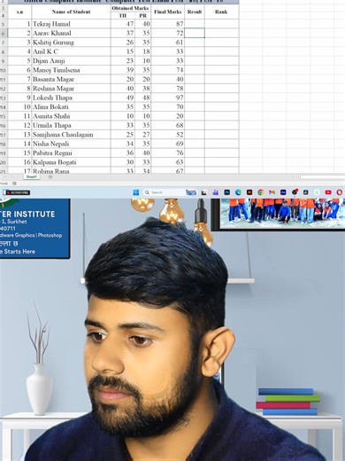 #creatorsearchinsights Office kaam ko lagi Excel Results Sheet banaune Easy Way 💼Excel मा Results Sheet निकाल्ने सजिलो तरिका | Step by Step Excel Results Sheet कसरी बनाउने? (Complete Tutorial) Excel प्रयोग गरेर Results Sheet निकाल्ने तरिका | Nepali Excel मा Marks बाट Results Sheet Automatically निकाल्ने तरिका School/College Results Sheet Excel मा कसरी बनाउने? #giftedcomputerinstitute #ExcelNepali #ExcelTutorial #resultsheet #ComputerTraining #NepaliTech #ExcelNepali #TypingTips #DataEntryTips #