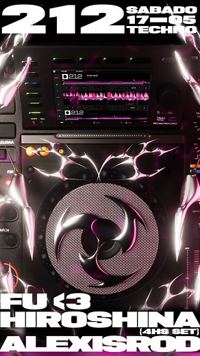 212 TECHNO on Instagram: "🔗 Nos vemos el sabado 17/5 para una nueva edicion de 212! En esta ocasión tenemos como invitadxs a @fu333__ DJ residente de @tekna303 y @alexis_rod.dj de @gigtechno para hacernos bailar toda la noche 💃 Abriendo la pista va a estar nuestra dj residente @hiroshina__ tocando un extended set de 4hs 🔥 💵 Entradas anticipadas disponibles por transferencia al alias 212.techno PRIMERA TANDA $8000 Cualquier consulta no duden en hablarnos! 💌 Nos vemos en la pista 💋 Flyer x @