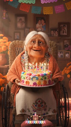 Que los Cumplas Feliz - Mama Coco - ¡Happy Birthday! - ¡Feliz Cumpleaños! - México - Día de Muertos ¡Una celebración llena de ternura y emoción! Mamá Coco, el querido personaje de la película Coco de Disney Pixar, llega para desearte un feliz cumpleaños con una sonrisa y una deliciosa torta de cumpleaños 🎂. Mientras suena la dulce melodía de “Que los cumplas feliz”, este video rinde homenaje a los valores familiares, el amor y los recuerdos que viven por siempre 💕. Ideal para dedicar a mamá, a