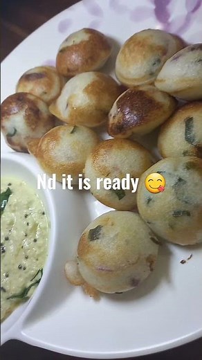 snack with left over dosa batter/instant rice flour appe,paddu recipe #shorts #youtubeindia