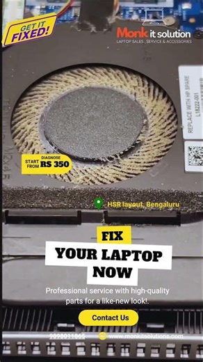 Cleaning out a dusty #laptop always feels so rewarding. Highly recommended #hsrlayout #laptoprepair