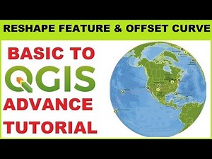 Reshape Feature and Offset Curve in QGIS I Reshape I Offset Curve