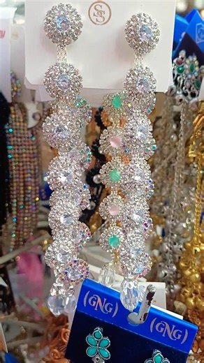 Cheap Price Long Stone Earrings ✨ Budget Shopping Haul@yt short #