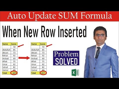 Auto Update SUM Formula When Insert New Row, PROBLEM SOLVED