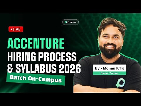 Accenture Hiring Process 2026 | On-Campus Syllabus, Exam Pattern & Selection Rounds Explained LIVE