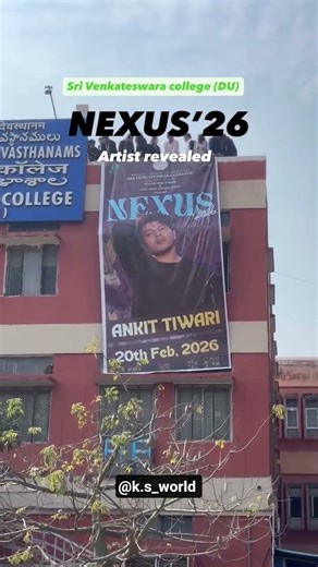 NEXUS’26 Artist Revealed 🔥 | Sri Venkateswara College (DU) Fest 2026 | Full Reveal Moment