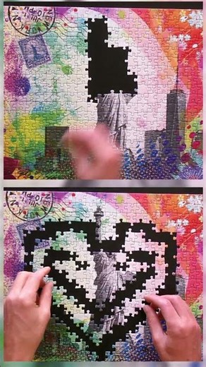 Ravensburger New York Postcard 🗽 | Creative Puzzle Build #Shorts