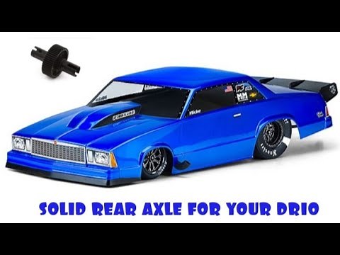 SOLID REAR AXLE FOR YOUR DR10 BY REVOLUTION DESIGN !!!
