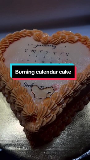 Birthday Celebration with a Burning Calendar Cake
