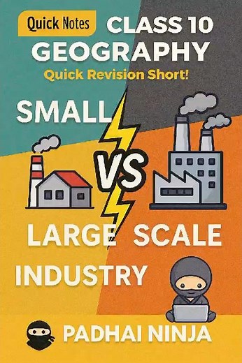 Small Scale vs Large Scale Industries | Class 10 Geography #padhaininja #geographyclass10 #boardexam