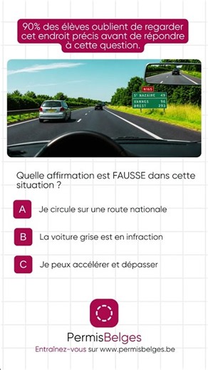 The hidden detail that changes the whole answer! Belgium theoretical driving test #rulesoftheroad...