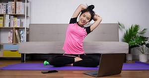 Download Fit Lady Preparing to Exercise for free