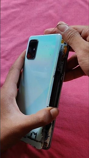 Samsung a71 back cover removal #cellphonerepair #smartphone #hellotech