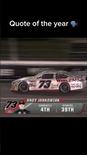 “Im just gonna put my foot on the floor and Im not lifting until I see God or a checkered flag.”