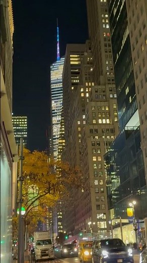 Night view, of Chrysler building 1st tallest stone building in New York City, USA. Iconic building!